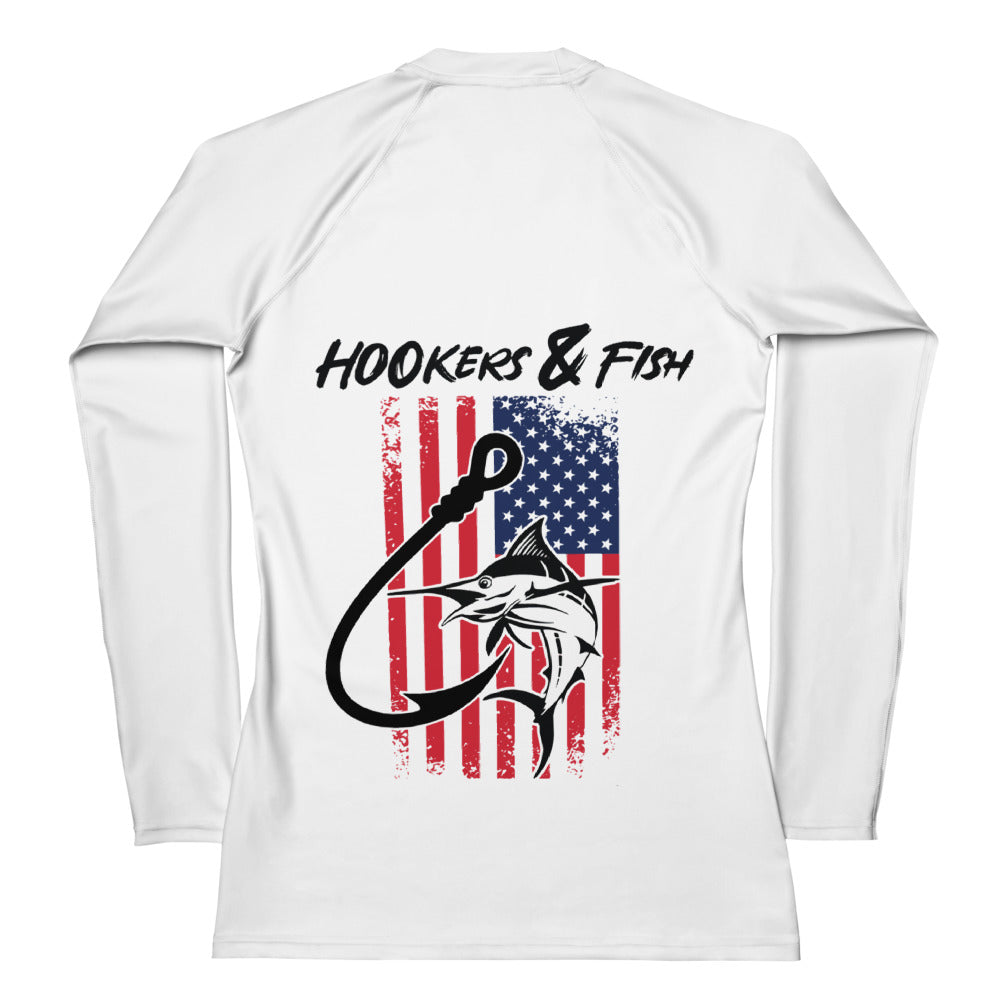 Women's Hookers and Fish Rash Guard
