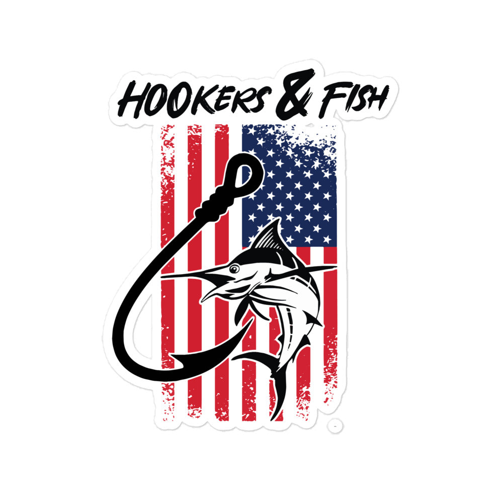 Hookers and Fish Sticker