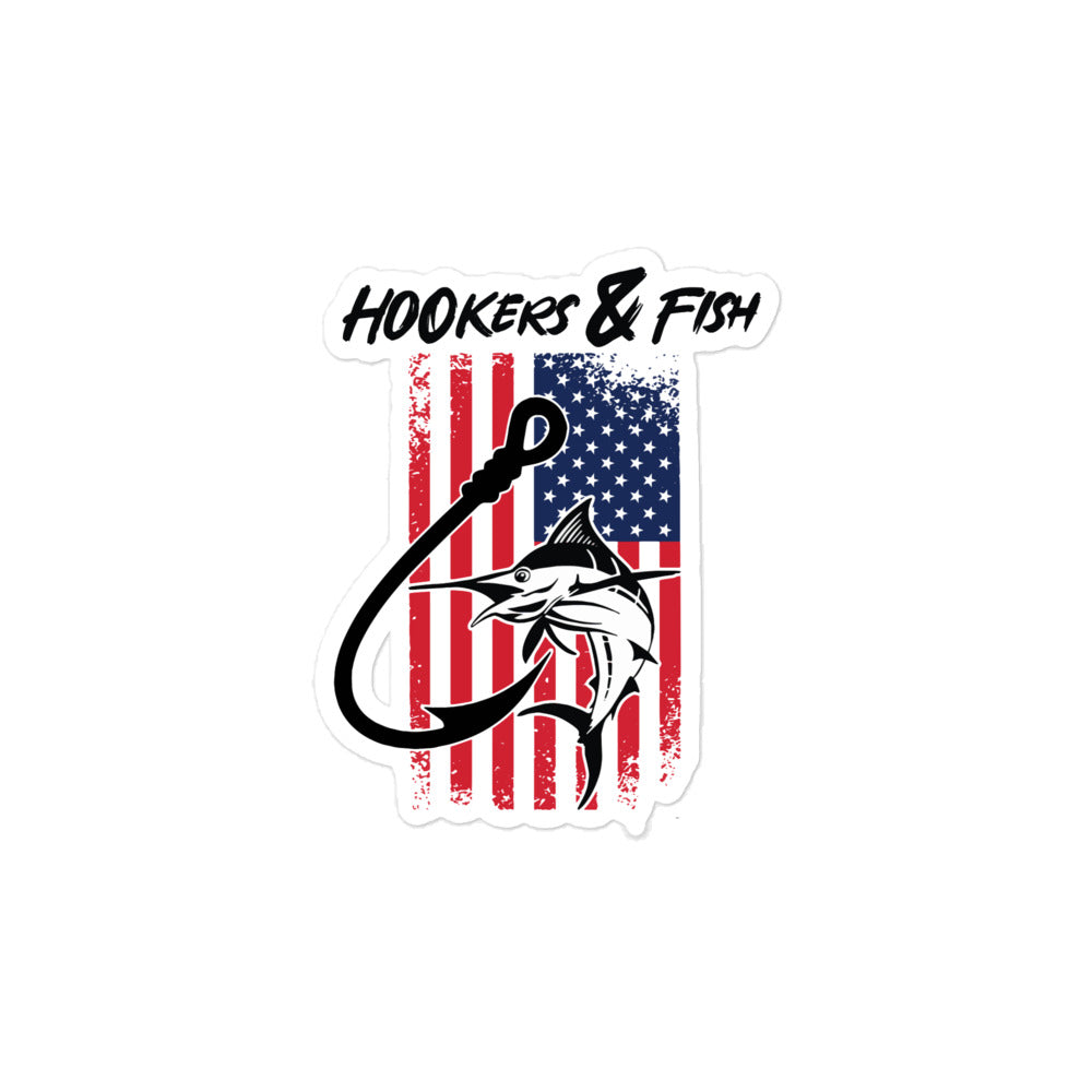 Hookers and Fish Sticker